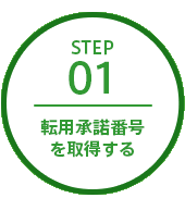 ステップ1 転用承諾番号を取得する