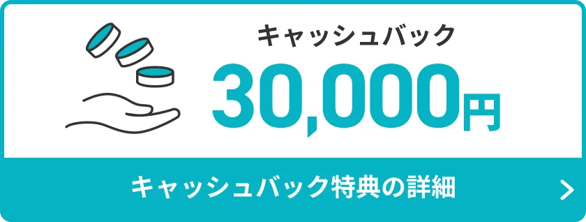 キャッシュバック30,000円