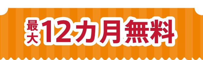 最大12カ月無料