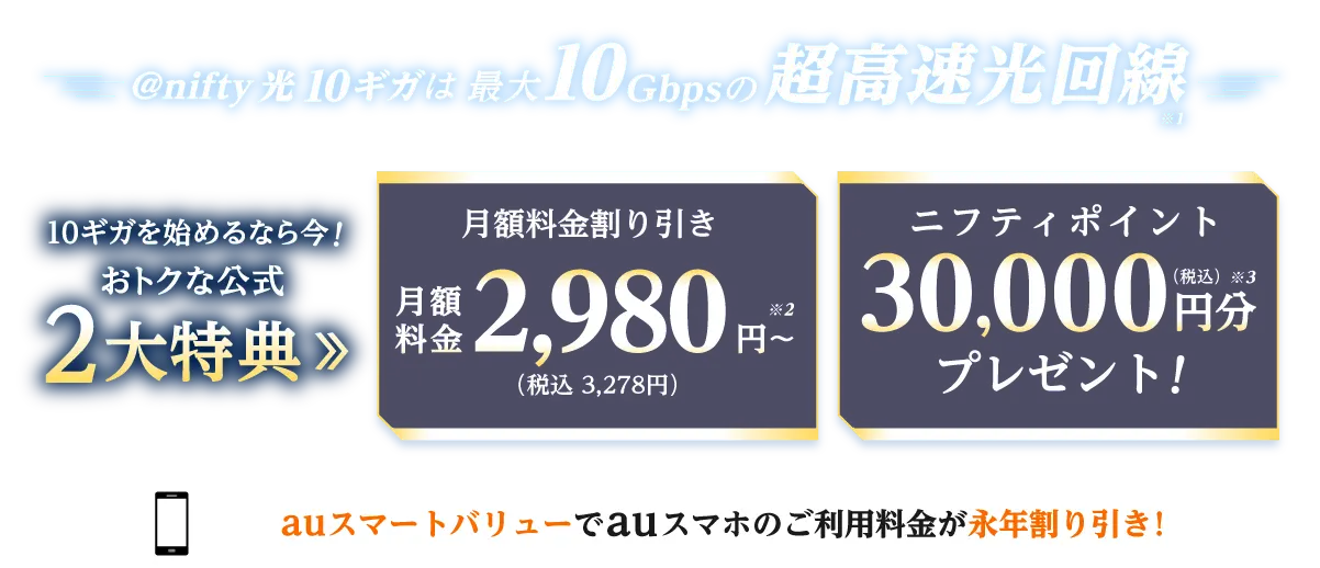 10ギガの感動をもっと多くのお客様に期間限定キャンペーン